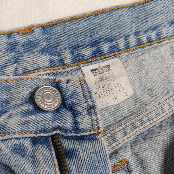 LEVIS Vintage 550 Jeans Relaxed Fit Tapered Leg Light Wash from 1999 - Picture 11 of 11